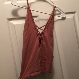 Dusty rose crop top